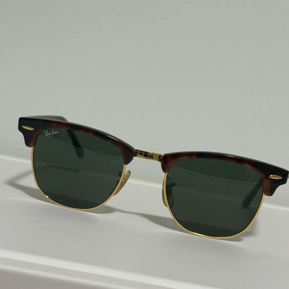 Ray-Ban Clubmaster Tortoise and Gold Sunglasses
